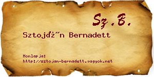 Sztoján Bernadett névjegykártya