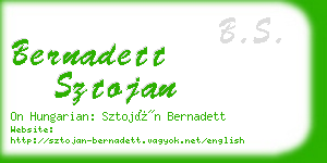 bernadett sztojan business card